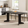71 Dining Table for 6 to 8 People, Modern Dinner Table with Unique Wooden Legs, No Chairs