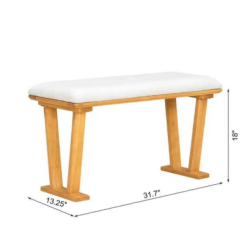 Ensemble de salle à manger 6 pièces pour 6 personnes, ensemble de salle à manger de style ferme, ensemble de table de coin repas peu encombrant pour cuisine et salle à manger, naturel + blanc - ModernLuxe