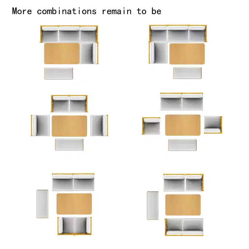Ensemble de salle à manger 6 pièces pour 6 personnes, ensemble de salle à manger de style ferme, ensemble de table de coin repas peu encombrant pour cuisine et salle à manger, naturel + blanc - ModernLuxe