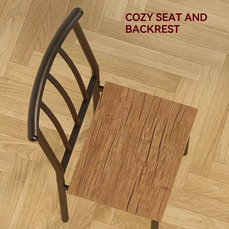 Ensemble Table à Manger 3 Pièces GustoWave, avec Casier à Vin, pour Petits Espaces, Appartement