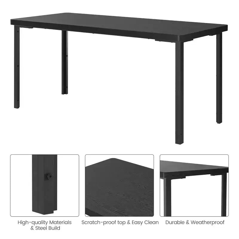 Ensemble table de salle à manger de 109 cm pour 4 personnes, ensemble table de cuisine rectangulaire avec 2 bancs rembourrés, mobilier de cuisine et de salle à manger 3 pièces peu encombrant