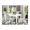 HomeStock 42 Inch Round Pedestal Dining Table Set With Chairs