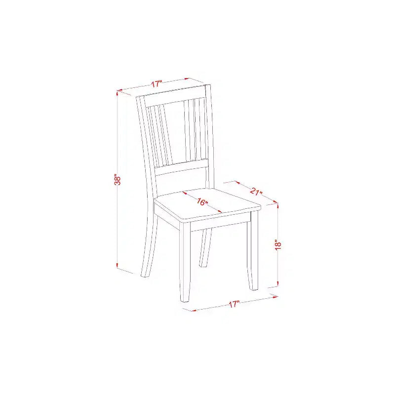 Ensemble de table à manger ronde sur pied de 42 pouces HomeStock avec chaises