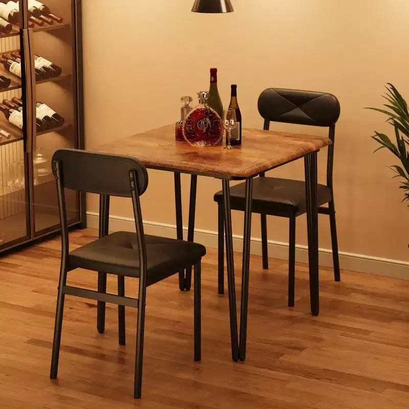 Ensemble de salle à manger Salutmeuble pour 2 personnes, ensemble de salle à manger 3 pièces, ensemble de table de salle à manger avec 2 chaises rembourrées pour petite cuisine d'appartement