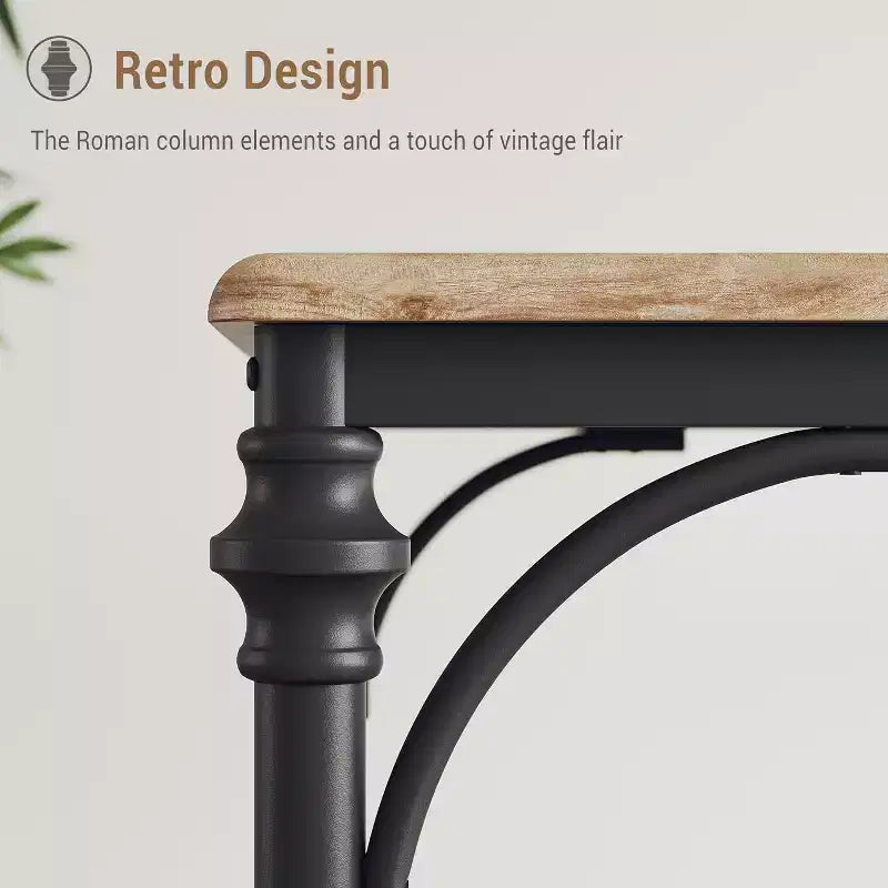 Ensemble table et 4-6 chaises de salle à manger – Table de cuisine avec banc rembourré, compact pour petits espaces, couleur bois clair