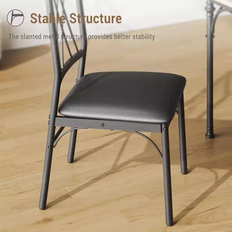 Ensemble table et 4-6 chaises de salle à manger – Table de cuisine avec banc rembourré, compact pour petits espaces, couleur bois clair