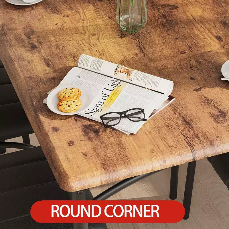 Ensemble Table et Chaises de Salle à Manger pour 2, Table de Cuisine avec Chaises Rembourrées, Ensemble Table à Manger Carrée en Bois pour Petit Espace, Dîner, Appartement