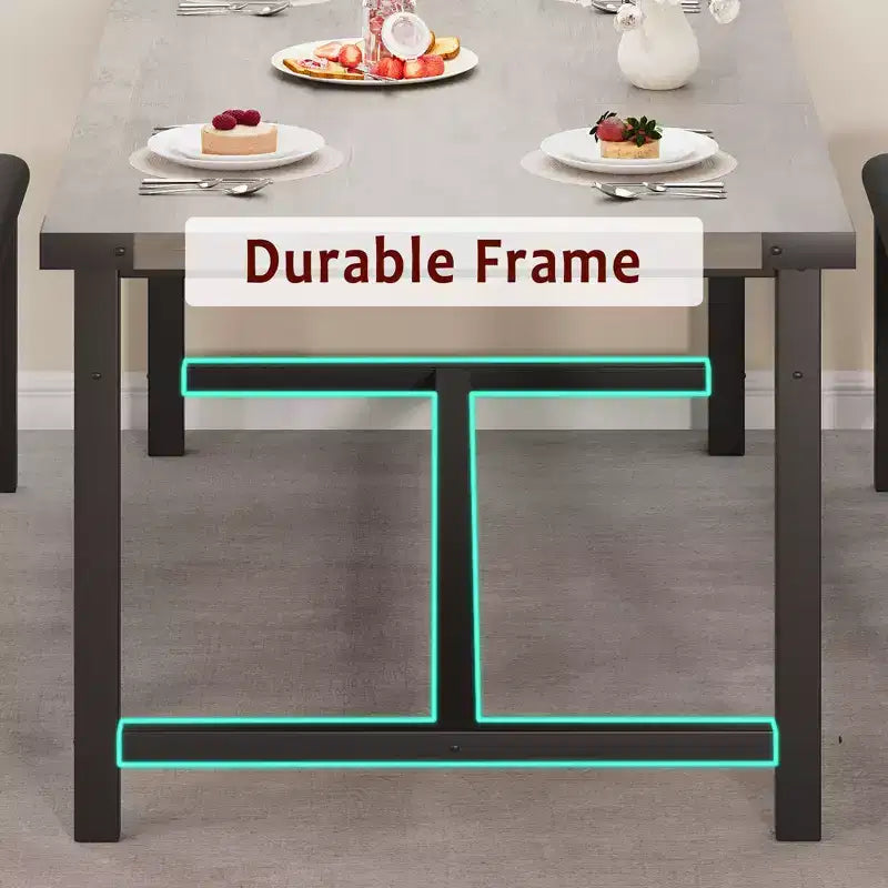 Ensemble de table à manger extensible Garvee pour 4-6 personnes, grande table rectangulaire avec 2 bancs rembourrés, ensemble de table de cuisine extensible pour appartement, petit espace