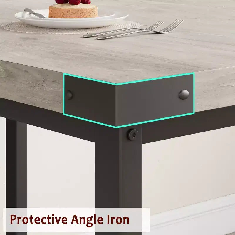 Ensemble de table à manger extensible Garvee pour 4-6 personnes, grande table rectangulaire avec 2 bancs rembourrés, ensemble de table de cuisine extensible pour appartement, petit espace