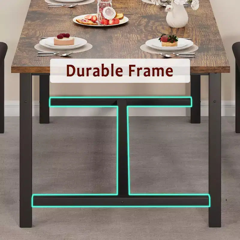 Ensemble de table à manger extensible Garvee pour 4-6 personnes, grande table rectangulaire avec 2 bancs rembourrés, ensemble de table de cuisine extensible pour appartement, petit espace