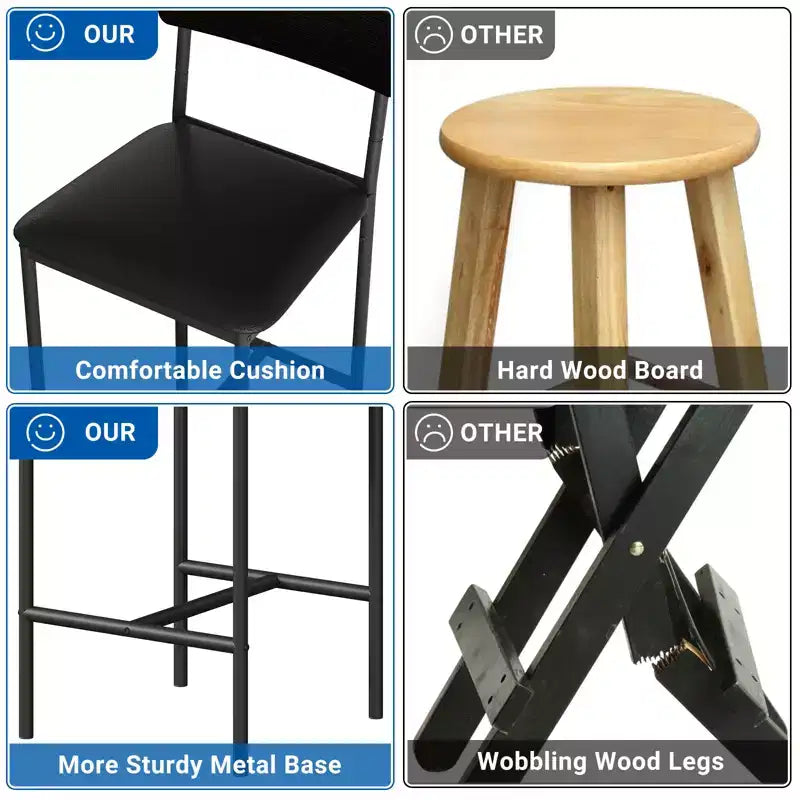Table de cuisine hauteur comptoir avec 2 tabourets de bar rembourrés, ensemble table et chaises de salle à manger en bois pour 2 avec étagères de rangement, pour petits espaces, appartement