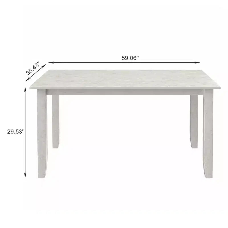 Ensemble de salle à manger style ferme VECELO, table en bois d'hévéa avec 4/6 chaises de salle à manger rembourrées, gris