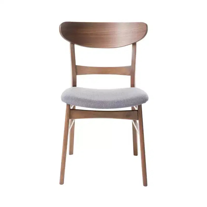 Ensemble de salle à manger 5 pièces en tissu et bois Isador de GDFStudio, style milieu du siècle