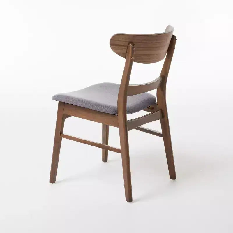 Ensemble de salle à manger 5 pièces en tissu et bois Isador de GDFStudio, style milieu du siècle