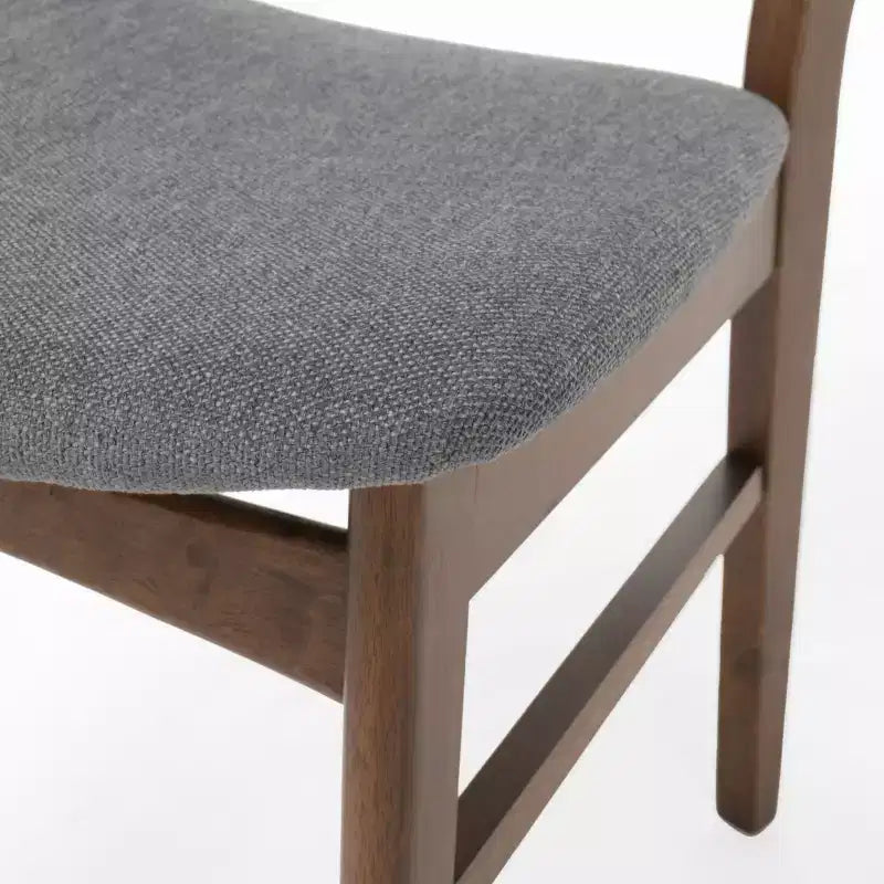 Ensemble de salle à manger 5 pièces en tissu et bois Isador de GDFStudio, style milieu du siècle