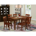 HomeStock Belmont Formal Dining Room Set-Dinette Table And Dinette Chairs, Mahogany
