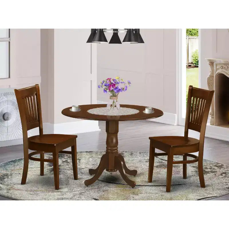 HomeStock Belmont Kitchen Nook Dining Table Set, Espresso