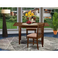 HomeStock Belmont Dinette Set- Table With A 12 Leaf And Dining Chairs, Mahogany