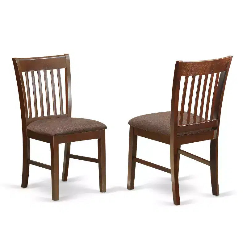 Ensemble de salle à manger HomeStock Belmont - Table avec rallonge de 30 cm et chaises de salle à manger, Acajou