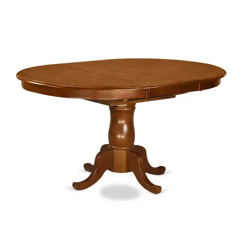 Ensemble de salle à manger HomeStock Belmont - Table de salle à manger ovale avec rallonge et chaises de salle à manger, marron selle