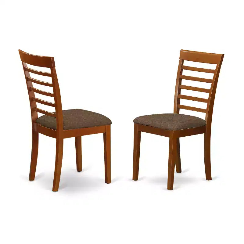 Ensemble de salle à manger HomeStock Belmont - Table de salle à manger ovale avec rallonge et chaises de salle à manger, marron selle