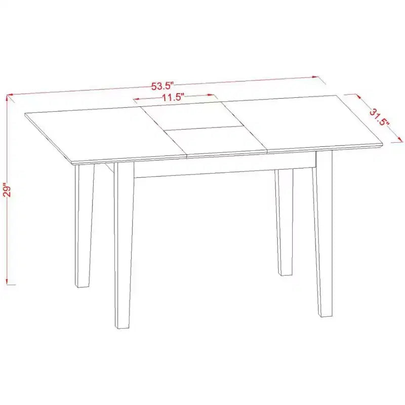 HomeStock Belmont – Ensemble dinette de cuisine, table et chaises de salle à manger, chêne