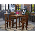 HomeStock Belmont 3-Pc Counter Height Table Set, Mahogany