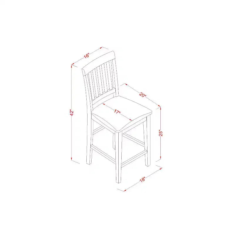 HomeStock Belmont, ensemble de meubles de salle à manger 5 pièces, comprenant une table à manger ronde avec pied central et 4 chaises à assise en bois, 42x42 pouces, Blanc lin