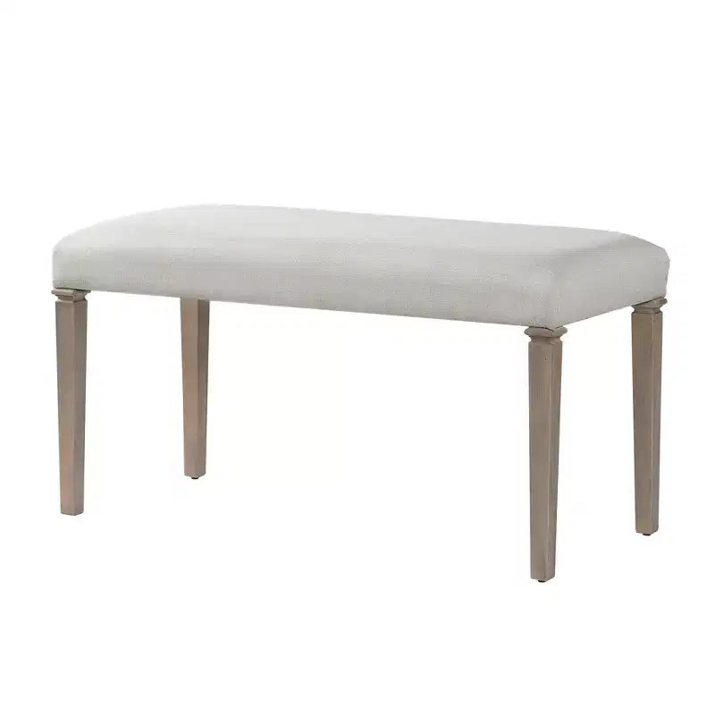 Ensemble de salle à manger de ferme pour 6 personnes, 6 pièces : table rectangulaire en bois et 4 chaises avec banc pour la cuisine