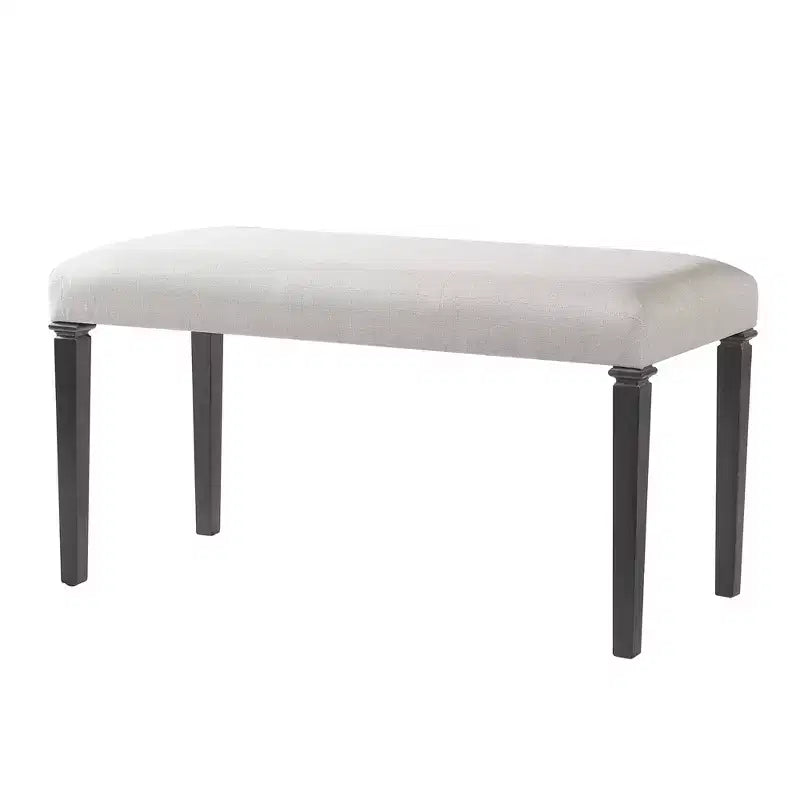 Ensemble de salle à manger de ferme pour 6 personnes, 6 pièces : table rectangulaire en bois et 4 chaises avec banc pour la cuisine