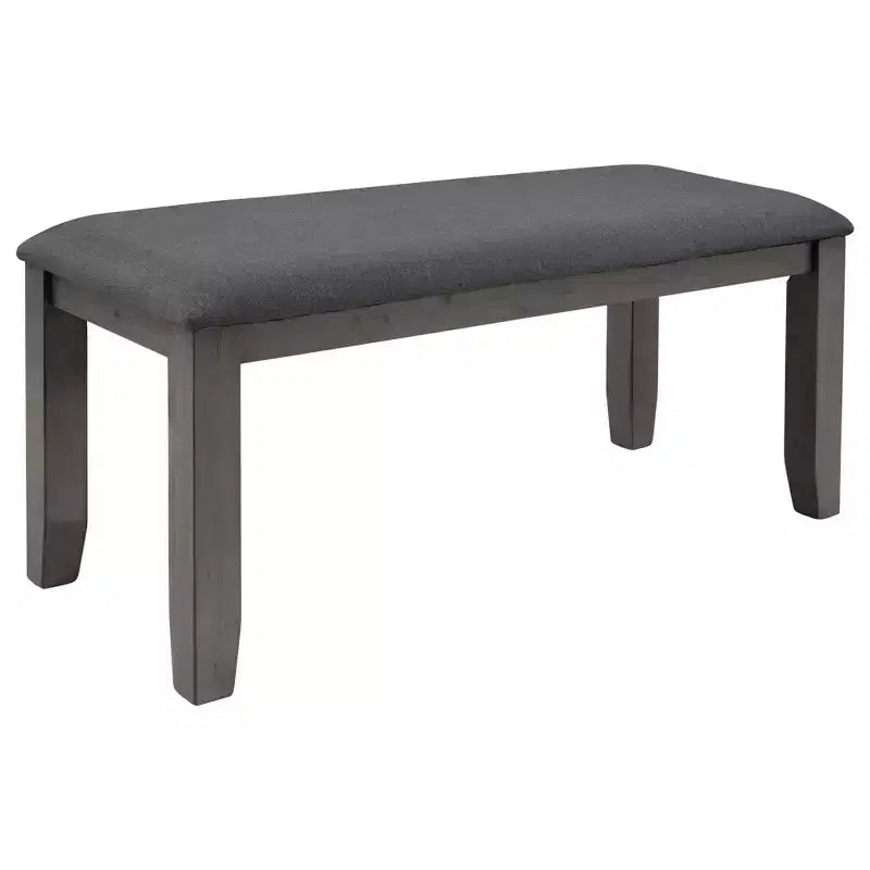 Ensemble Table de Salle à Manger de Ferme pour 6, Table Rectangulaire en Bois et 4 Chaises Rembourrées & Banc