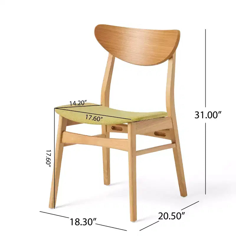 Ensemble de salle à manger 5 pièces Christopher Knight Home Anise en bois et tissu style milieu du siècle
