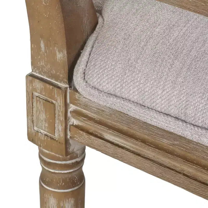 Christopher Knight Home Remuda Ensemble de salle à manger circulaire 5 pièces en tissu, bois et rotin, style campagnard français