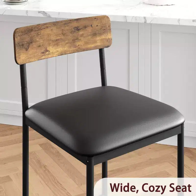 Table de cuisine et chaises de salle à manger pour 2 avec étagère de rangement et chaises rembourrées, ensemble table de bar pour petits espaces et appartements