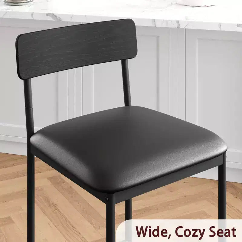 Table de cuisine et chaises de salle à manger pour 2 avec étagère de rangement et chaises rembourrées, ensemble table de bar pour petits espaces et appartements