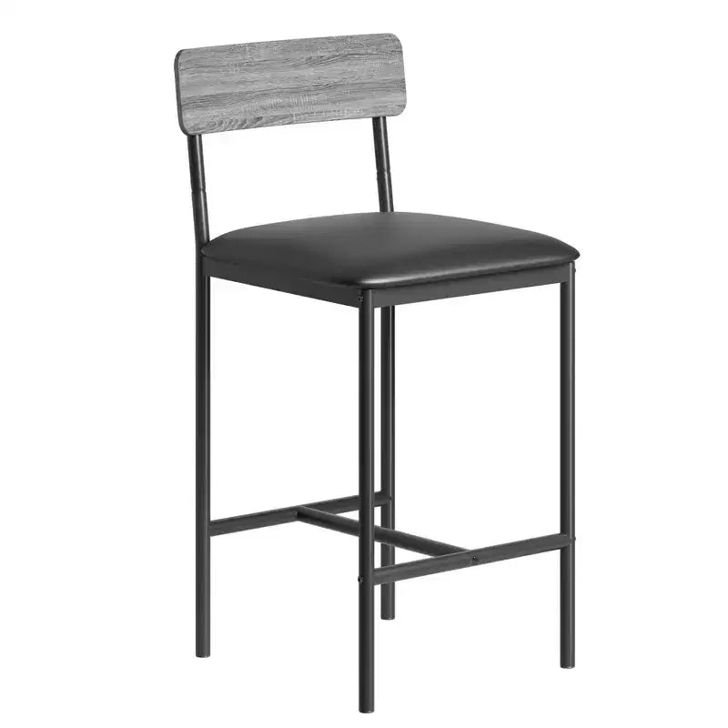 Table de cuisine et chaises de salle à manger pour 2 avec étagère de rangement et chaises rembourrées, ensemble table de bar pour petits espaces et appartements