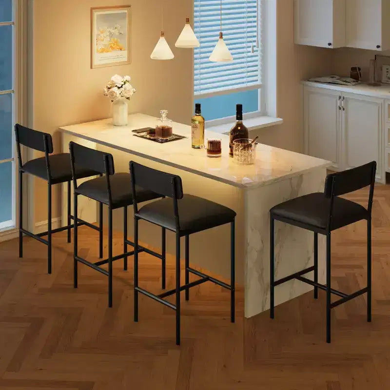 Table de cuisine et chaises de salle à manger pour 2 avec étagère de rangement et chaises rembourrées, ensemble table de bar pour petits espaces et appartements