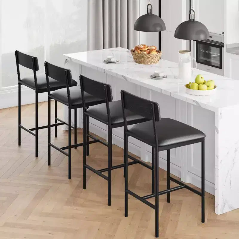 Table de cuisine et chaises de salle à manger pour 2 avec étagère de rangement et chaises rembourrées, ensemble table de bar pour petits espaces et appartements