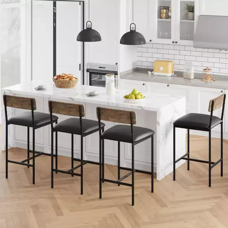 Table de cuisine et chaises de salle à manger pour 2 avec étagère de rangement et chaises rembourrées, ensemble table de bar pour petits espaces et appartements
