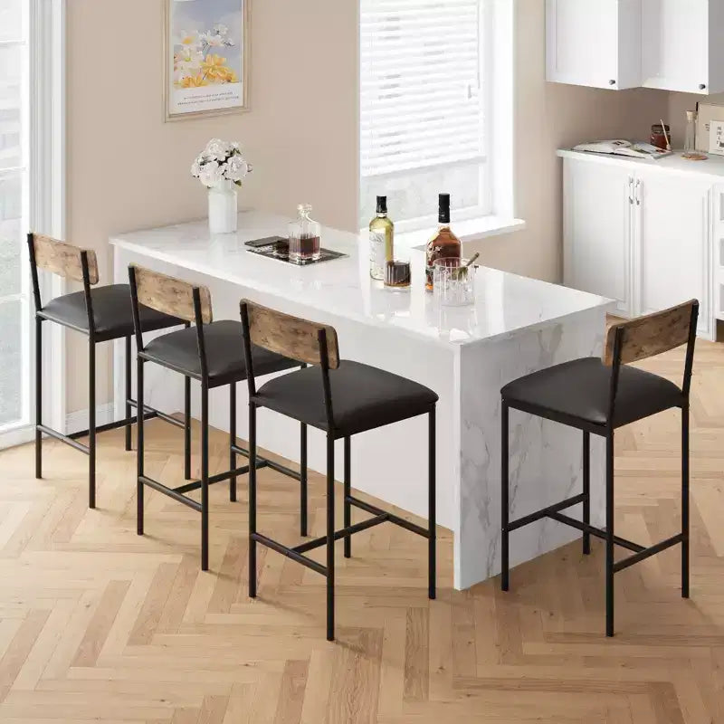 Table de cuisine et chaises de salle à manger pour 2 avec étagère de rangement et chaises rembourrées, ensemble table de bar pour petits espaces et appartements