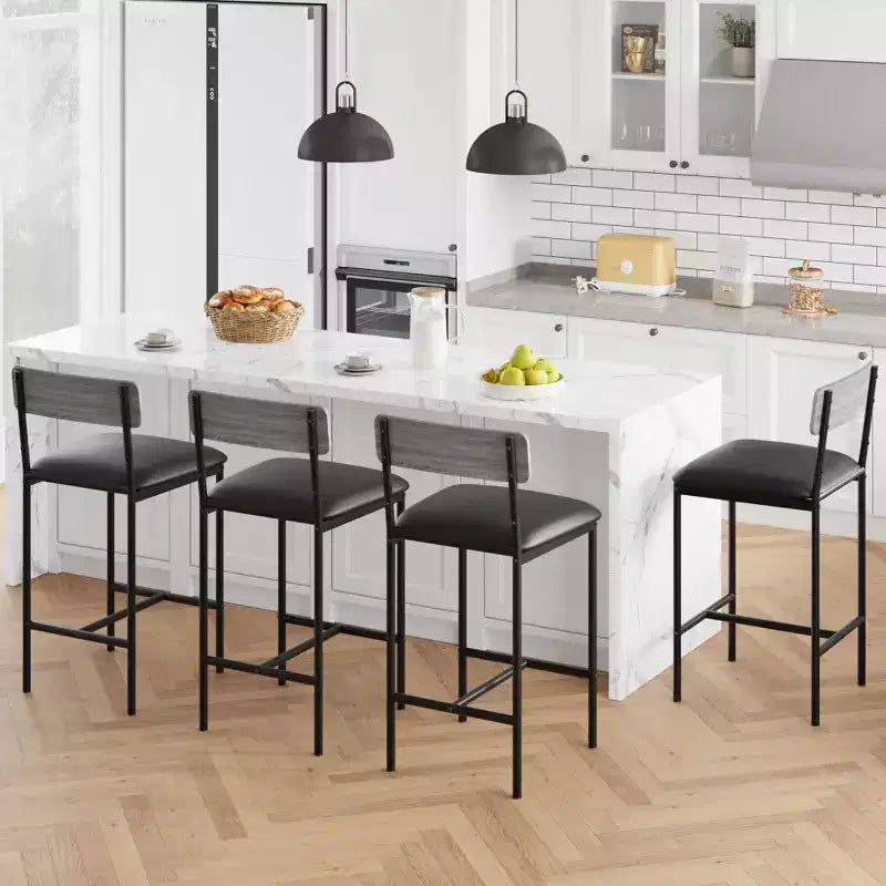 Table de cuisine et chaises de salle à manger pour 2 avec étagère de rangement et chaises rembourrées, ensemble table de bar pour petits espaces et appartements
