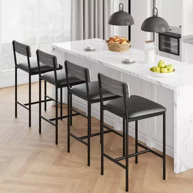 Table de cuisine et chaises de salle à manger pour 2 avec étagère de rangement et chaises rembourrées, ensemble table de bar pour petits espaces et appartements