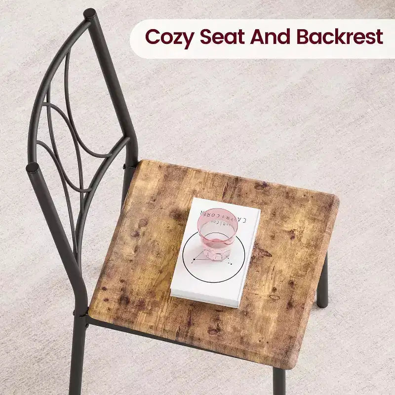 Ensemble de salle à manger carré 3 pièces pour 2 – Table et chaises rembourrées pour petits espaces