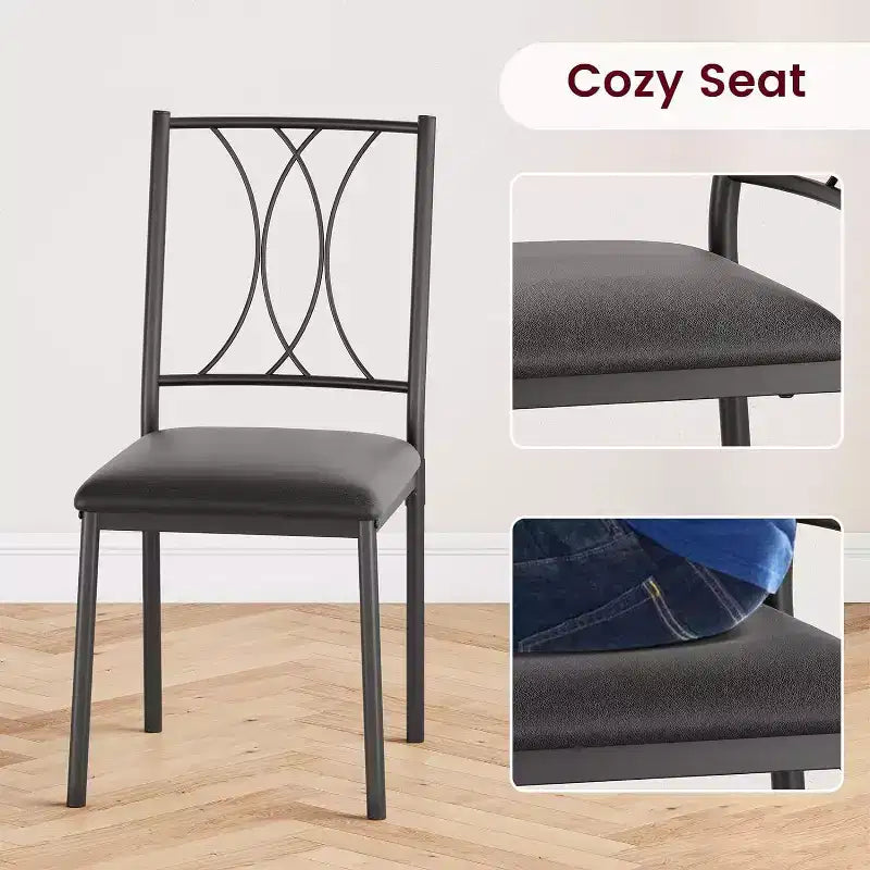 Ensemble de salle à manger carré 3 pièces pour 2 – Table et chaises rembourrées pour petits espaces