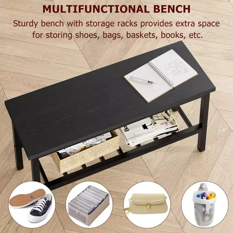 Ensemble table et chaises pour 4, table de cuisine moderne avec chaises et banc pour petit espace, ensemble table de salle à manger avec cadre en métal et étagère de rangement, pour appartement