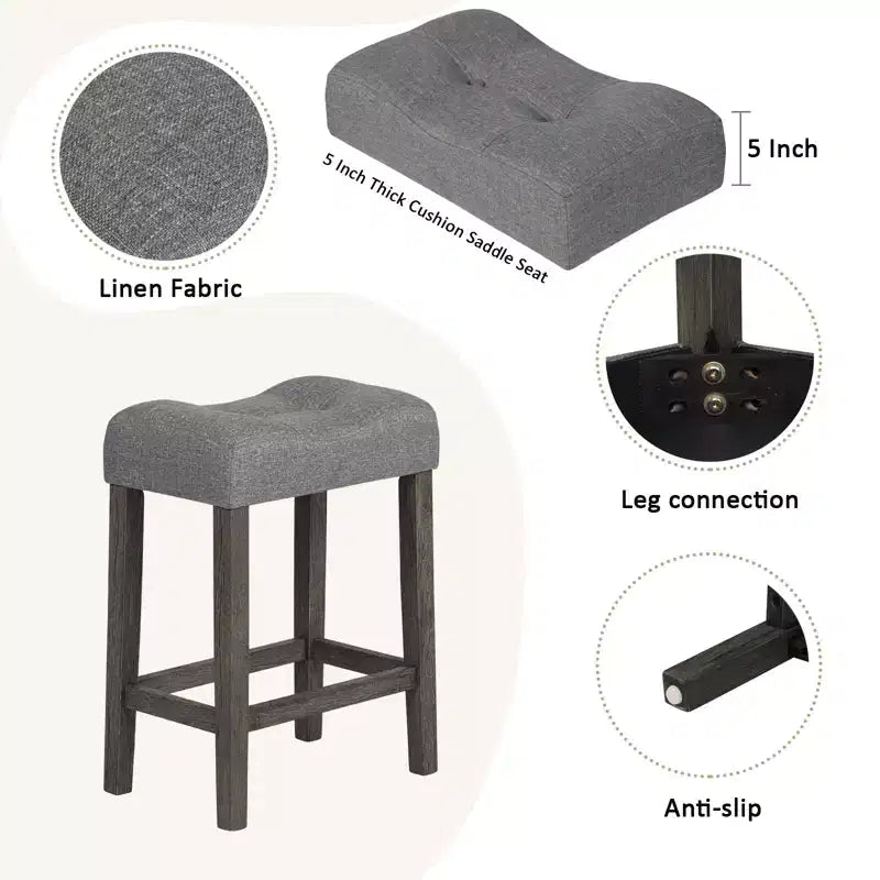 Ensemble de table de bar GDFStudio Kittson 4 pièces avec prise de courant
