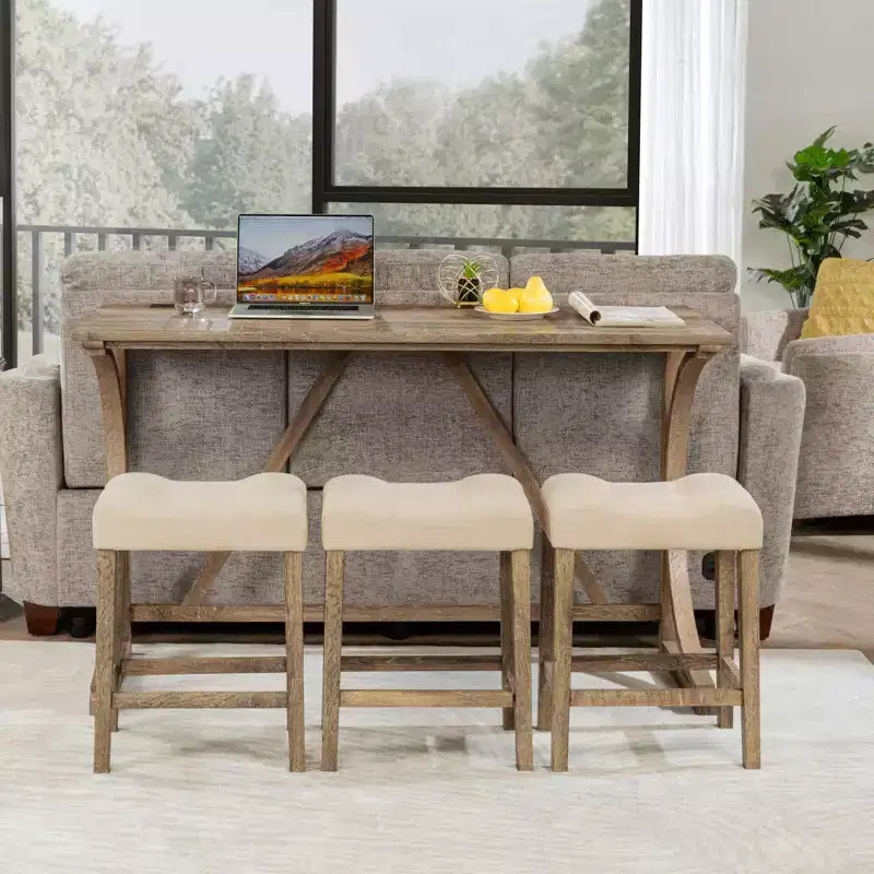 Ensemble de table de bar GDFStudio Kittson 4 pièces avec prise de courant
