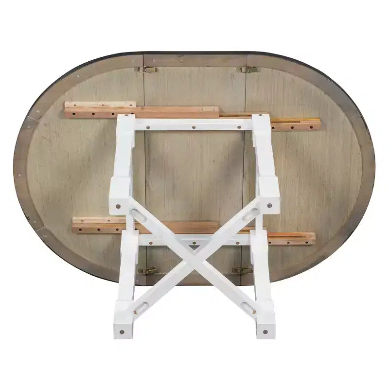 Ensemble de salle à manger 5 pièces Judith GDFStudio avec table ronde extensible et chaises rembourrées