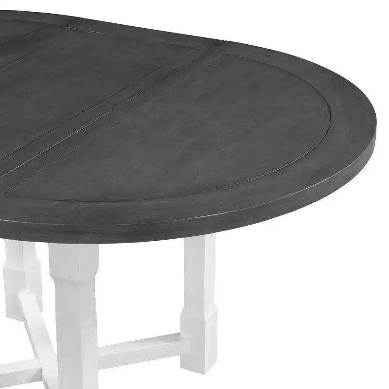 Ensemble de salle à manger 5 pièces Judith GDFStudio avec table ronde extensible et chaises rembourrées