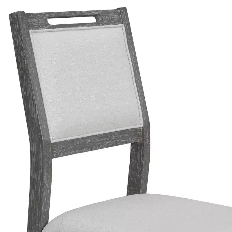 Ensemble de salle à manger 6 pièces GDFStudio Herty avec table de cuisine en bois d'hévéa de 60 et chaises et banc rembourrés